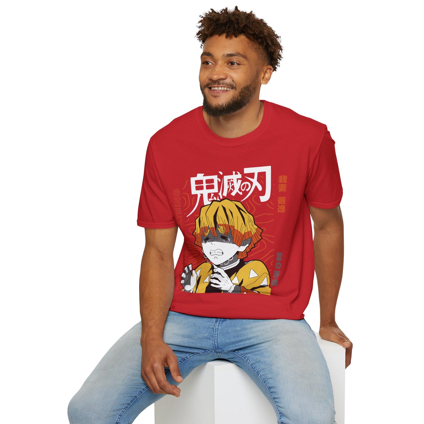 Anime-Inspired Unisex Softstyle T-Shirt - Unique Breath Control Design