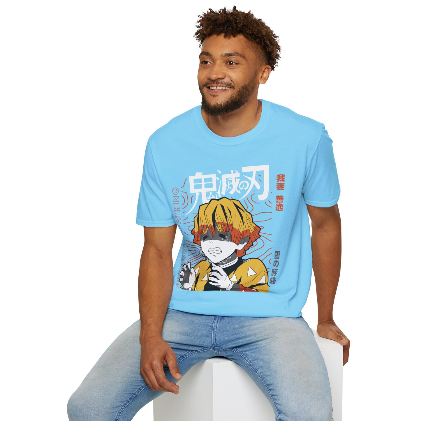 Anime-Inspired Unisex Softstyle T-Shirt - Unique Breath Control Design