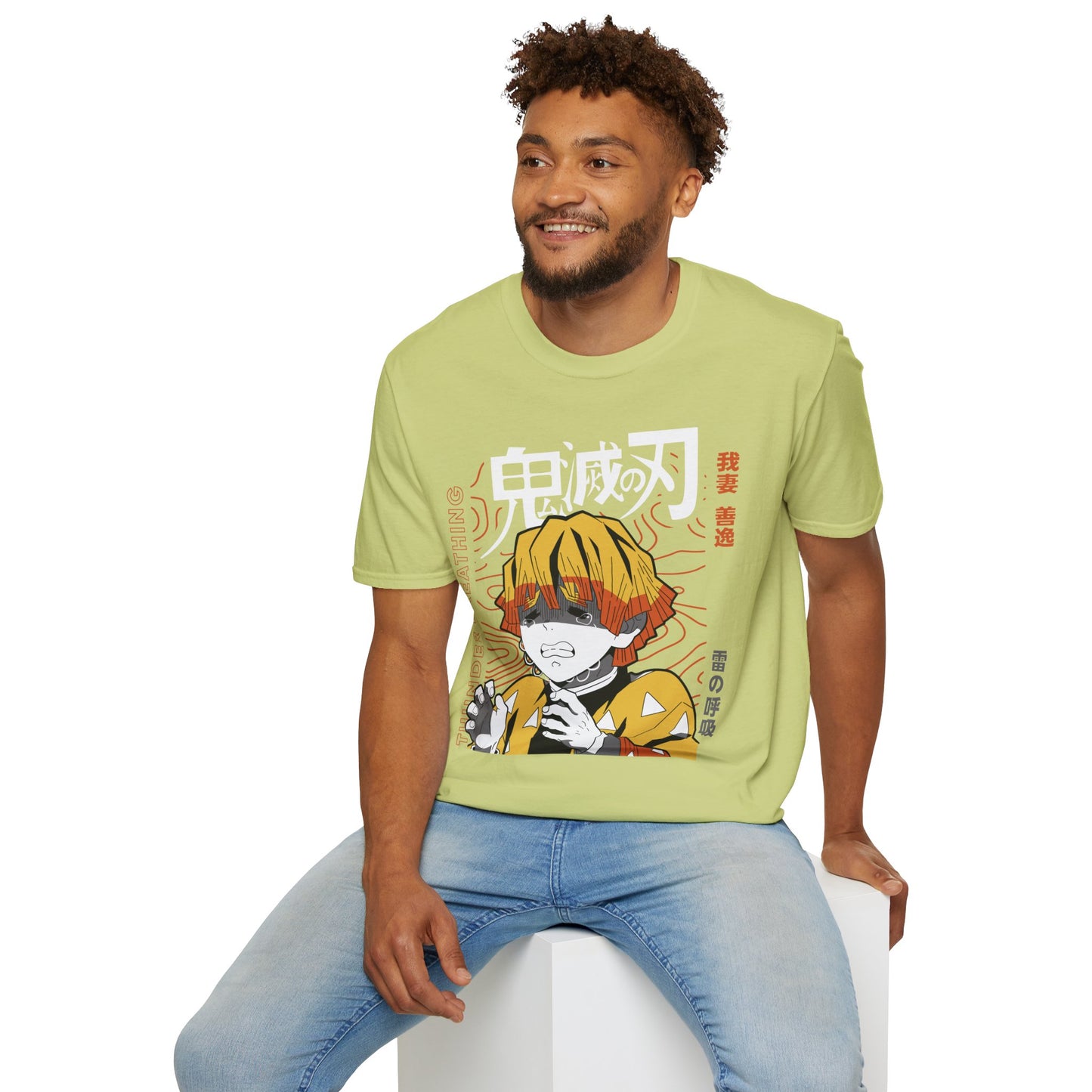 Anime-Inspired Unisex Softstyle T-Shirt - Unique Breath Control Design