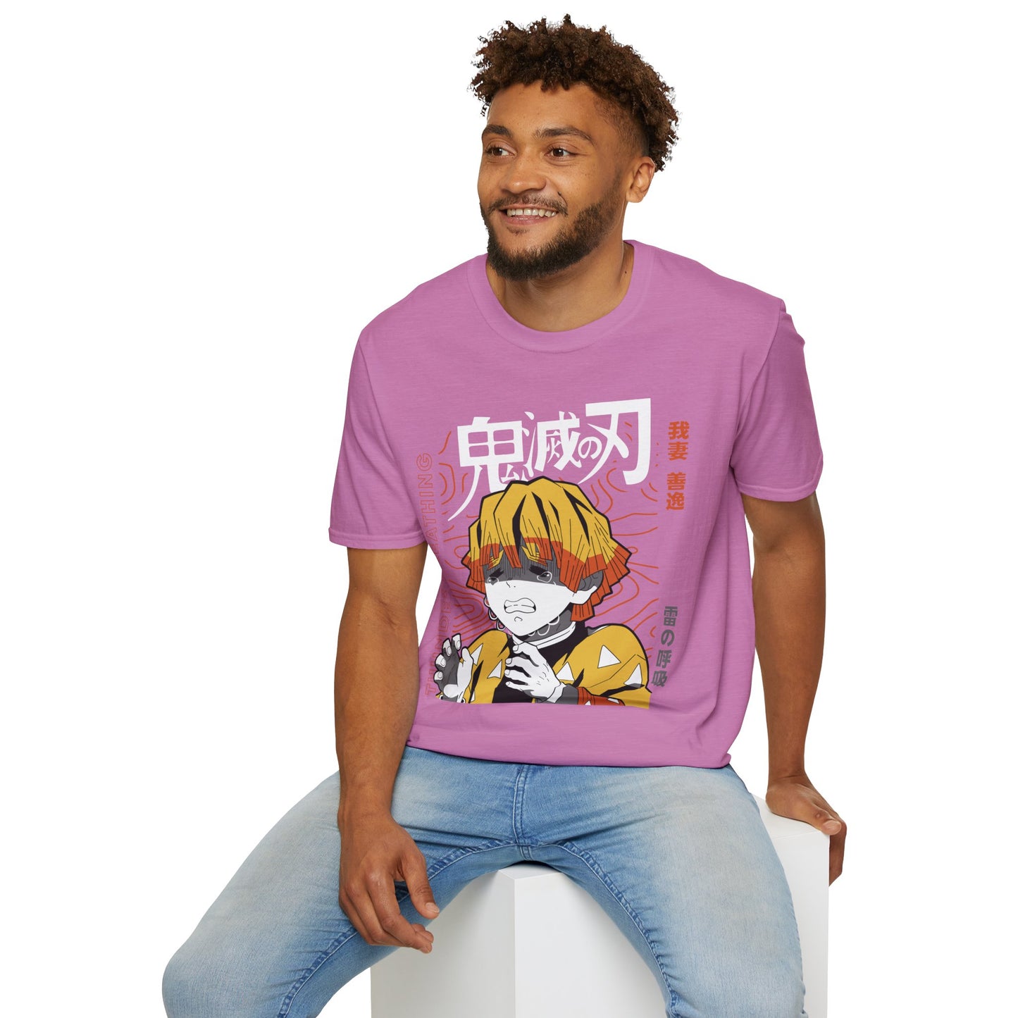 Anime-Inspired Unisex Softstyle T-Shirt - Unique Breath Control Design